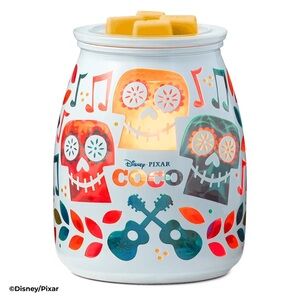 Scentsy Disney Pixar Coco Sugar Skull Wax Warmer - White, Orange, Red, Teal